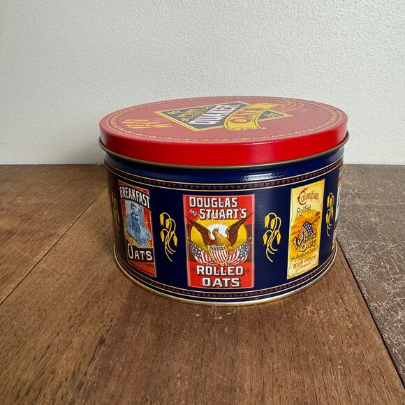 Quaker Oats 1983 VINTAGE Decorative storage tin Oatmeal Cookie Recipe - Picture 5 of 10